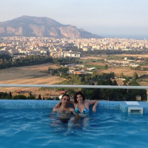 Vistas de Palermo desde el jacuzzi en Hotel Bel3