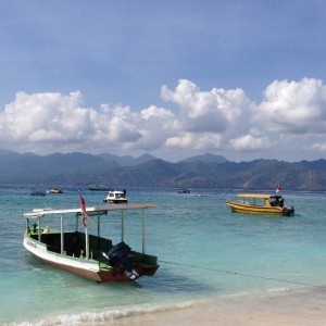 Gili Trawangan con Gili Meno de fondo